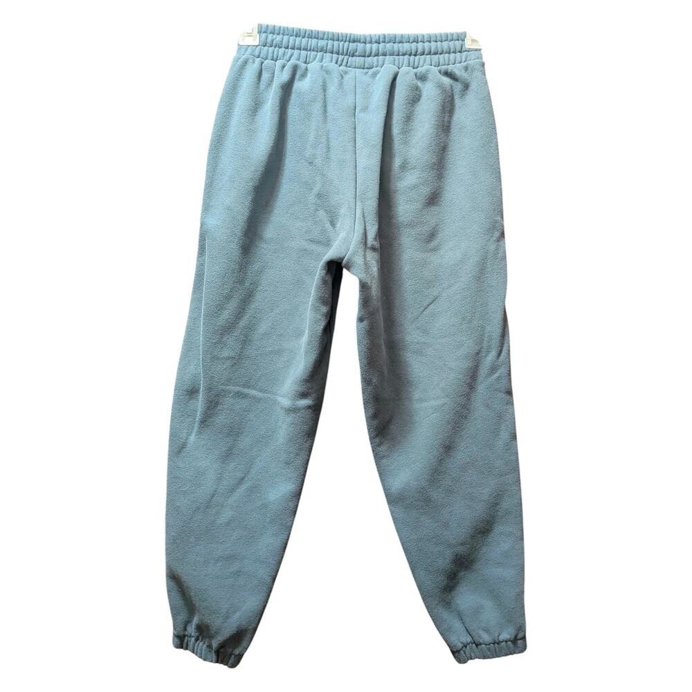 PUMA Women's Blue Gray Fleece Jogger Sweatpants Pink Stripe Size S - Picture 2 of 5